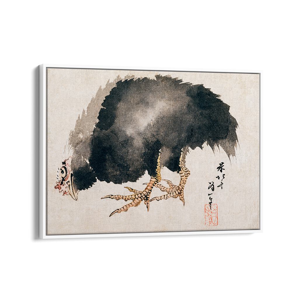 COCK (19TH CENTURY) VINTAGE PAINTING BY KATSUSHIKA HOKUSAI, JAPANESE PAINTINGS