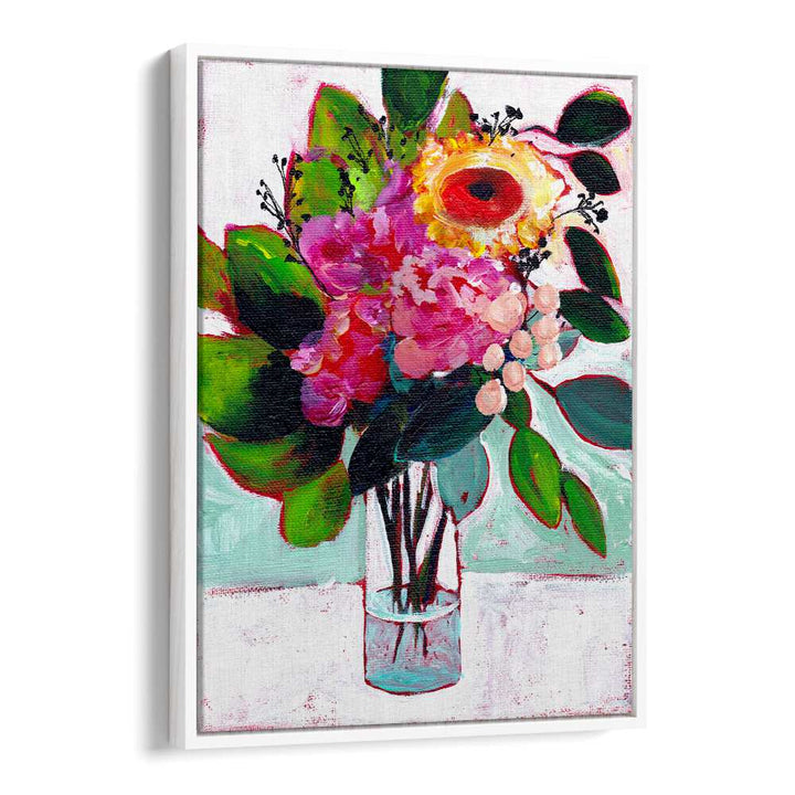 JULYS FLOWERS , FLORAL FLOWER PAINTINGS