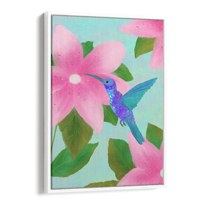 HUMMINGBIRD , FLORAL FLOWER PAINTINGS