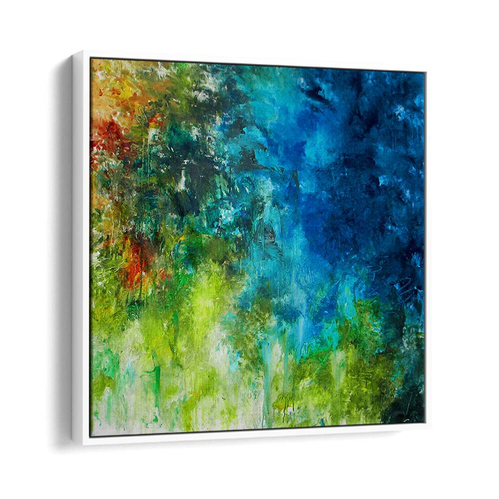 Vibrant abstract painting titled "ABSTRACT DESIGN I", perfect for elevating contemporary spaces with elegance.