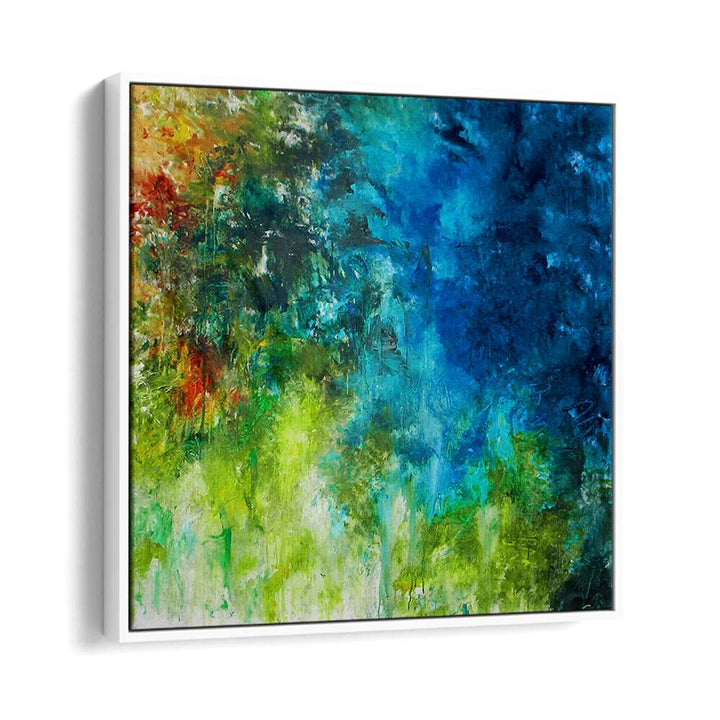 Vibrant abstract painting titled "ABSTRACT DESIGN I", perfect for elevating contemporary spaces with elegance.