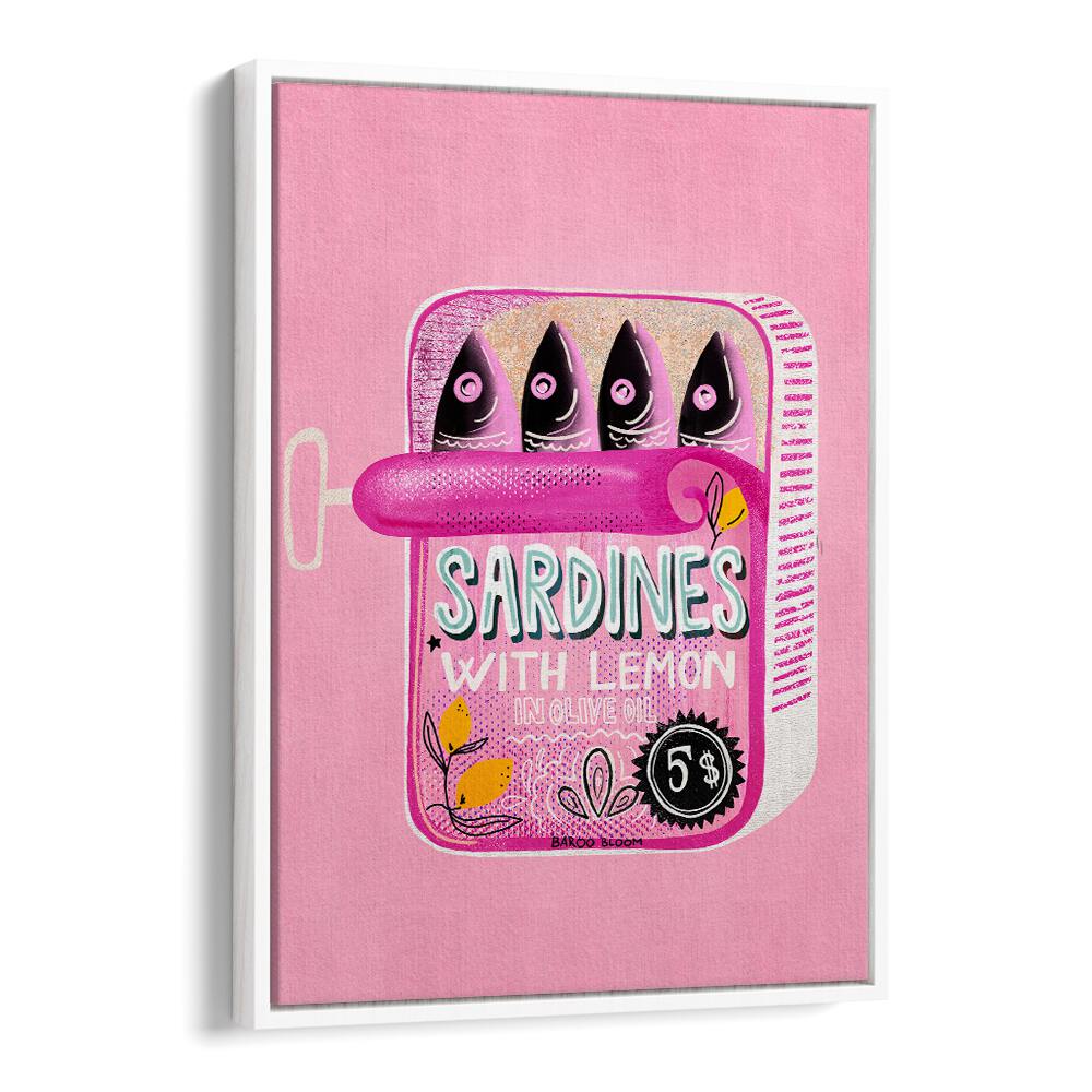 SARDINES TIN CAN PINK BY BAROO BLOOM , WALL ART PRINTS