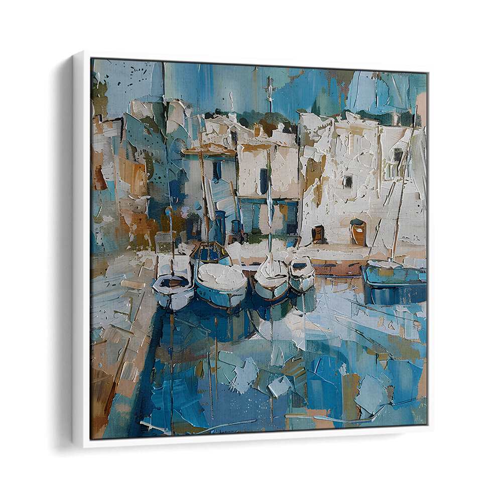 Discover tranquility with BOATS IN THE HARBOR MALLORCATHERAPY, perfect for enhancing your coastal decor.