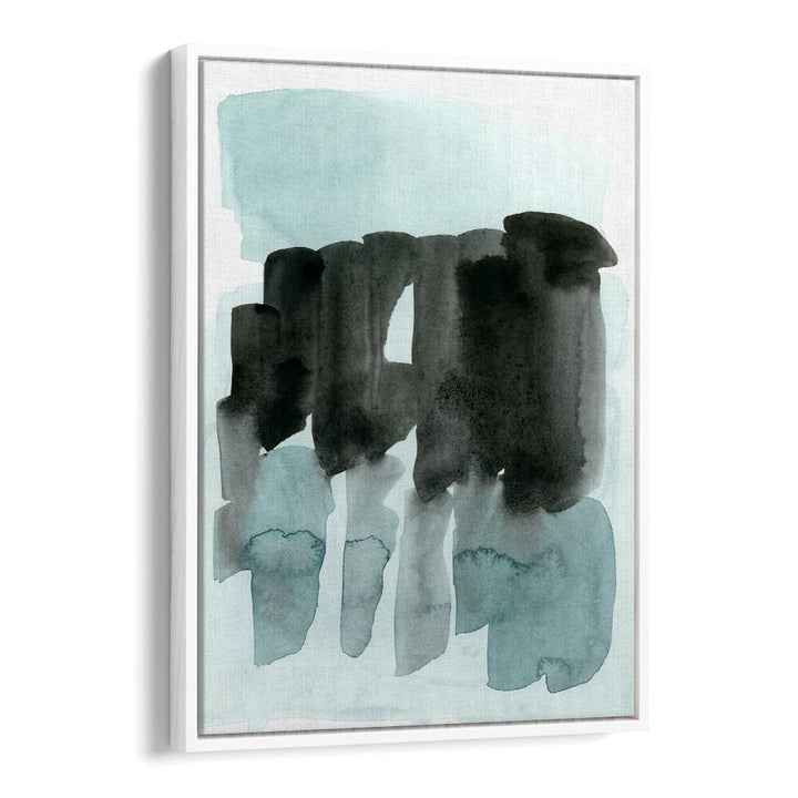 Stylish STATIC MOVEMENT, ABSTRACT PAINTINGS featuring elegant black and teal hues to enhance your living space.
