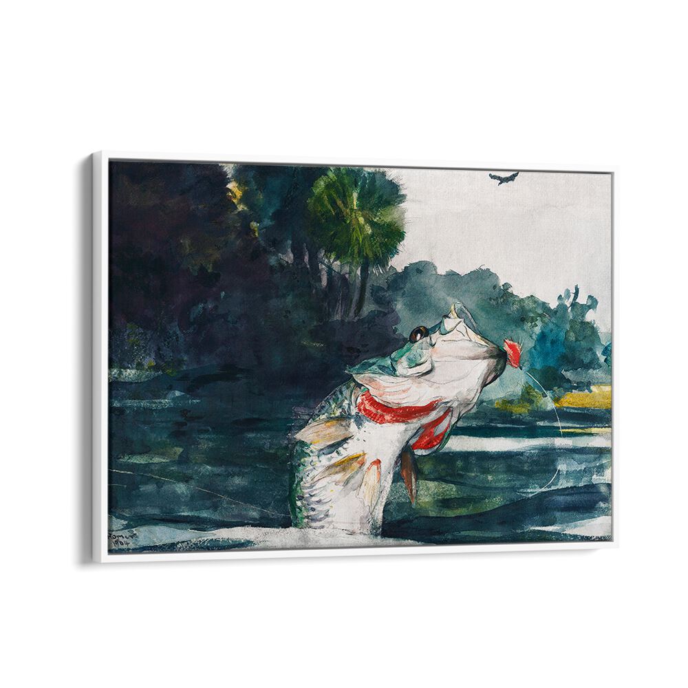 LIFE-SIZE BLACK BASS (1904)  , VINTAGE PAINTINGS