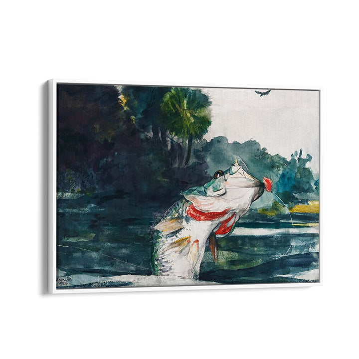 LIFE-SIZE BLACK BASS (1904)  , VINTAGE PAINTINGS
