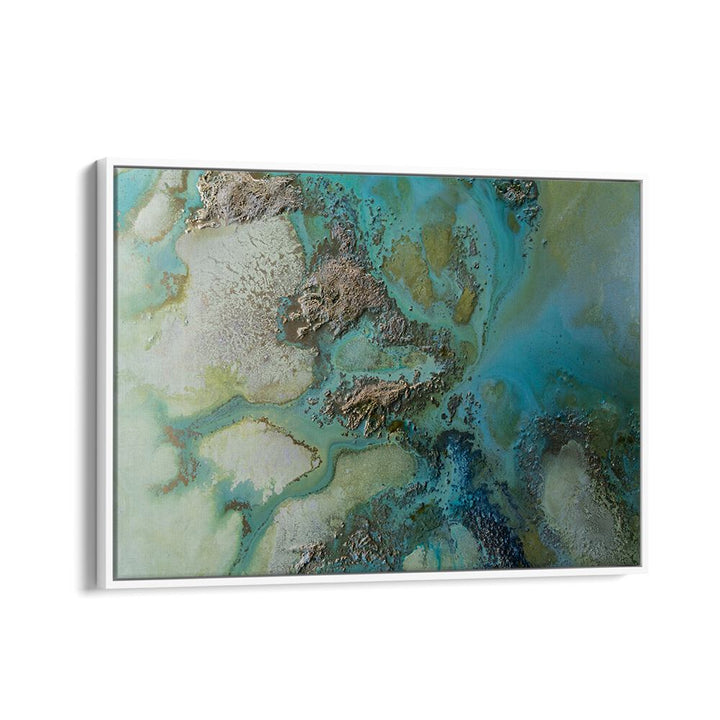 Vibrant COASTAL- JOURNEY, ABSTRACT PAINTINGS evoke serene coastal landscapes, perfect for enhancing your home decor.