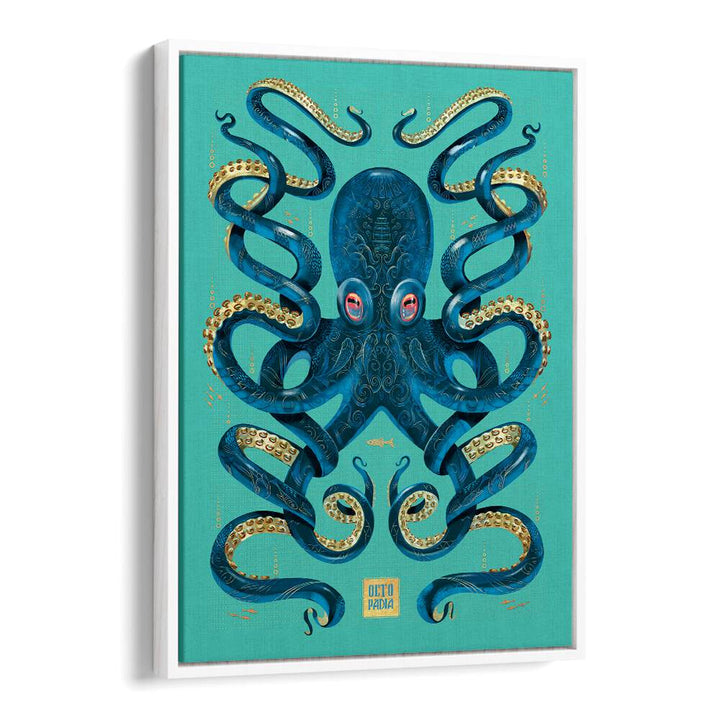 Vibrant OCTOPUS BLUE GOLD, BEACH PAINTINGS enhance your decor with elegance and style, perfect for any space.