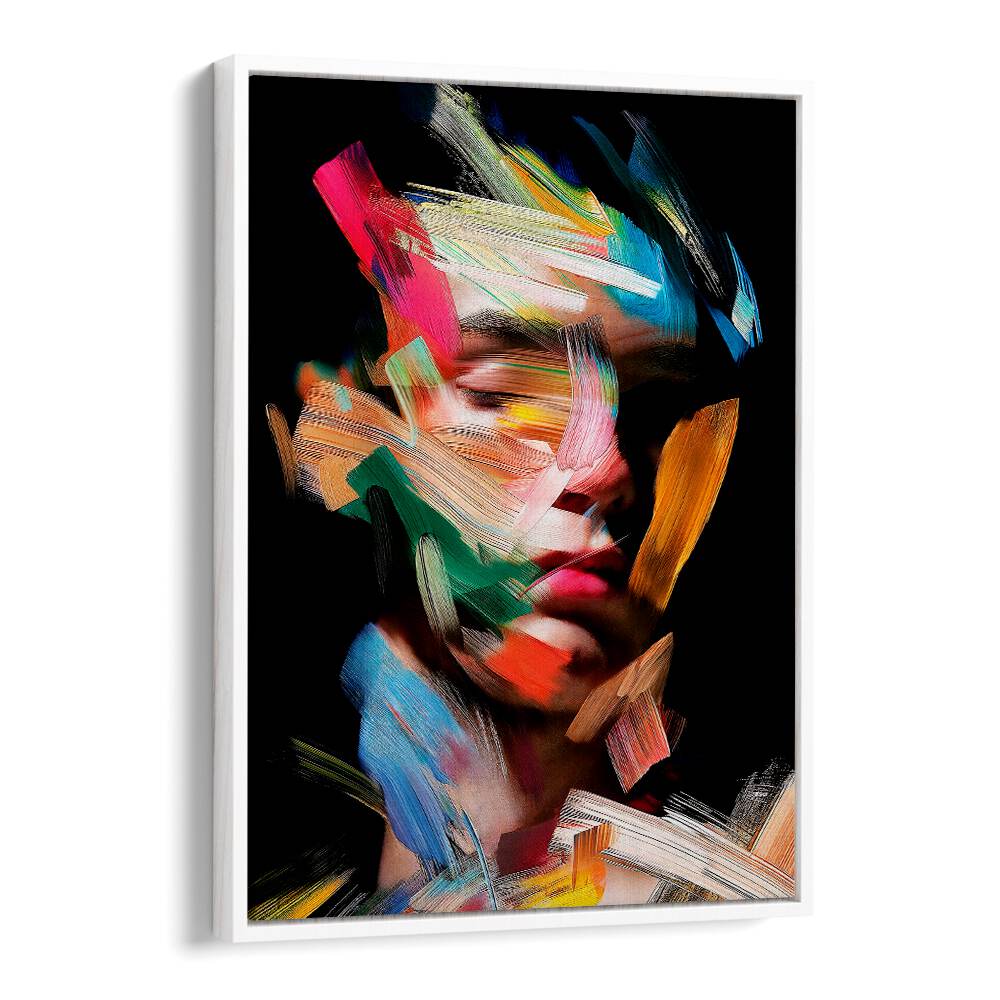 Colorful strokes merge in the FACELESS IV, ABSTRACT PAINTINGS by Philippe HUGONNARD, creating a unique artistic expression.