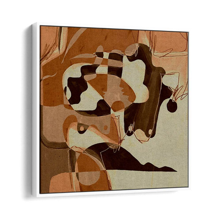 Explore the BECOMING III, ABSTRACT PAINTINGS, showcasing captivating contemporary art in warm earthy tones.