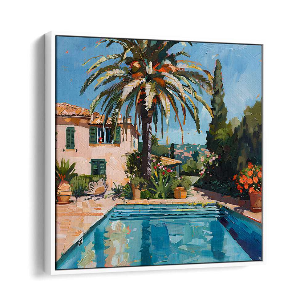 Vibrant scene of HOUSE BY THE POOL MALLORCA II, showcasing luxury living by a stunning poolside oasis.