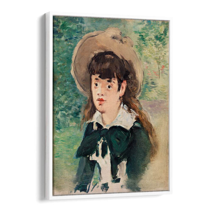 YOUNG GIRL ON A BENCH (FILLETTE SUR UN BANC), (1880) BY EDOUARD MANET , VINTAGE PAINTINGS