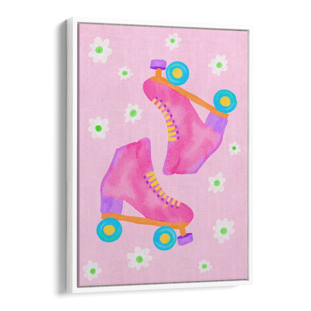 ROLLER SKATES PINK BY BAROO BLOOM , WALL ART PRINTS