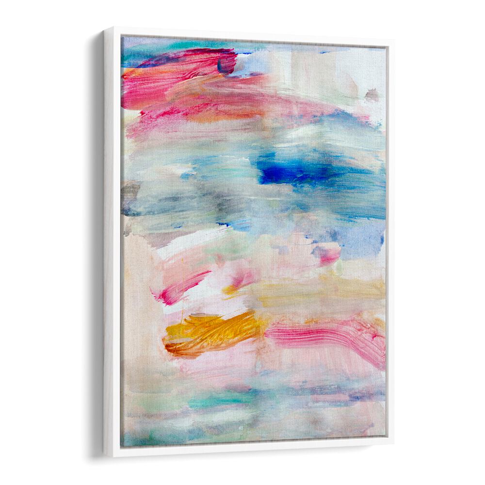Vibrant colors blend beautifully in "THE VIEW FROM UP HERE, ABSTRACT PAINTINGS" for a stunning wall art piece.