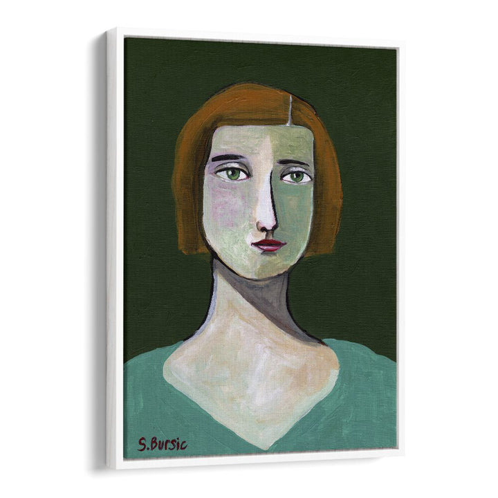 Vintage painting - GREEN LADY by Asianmonk