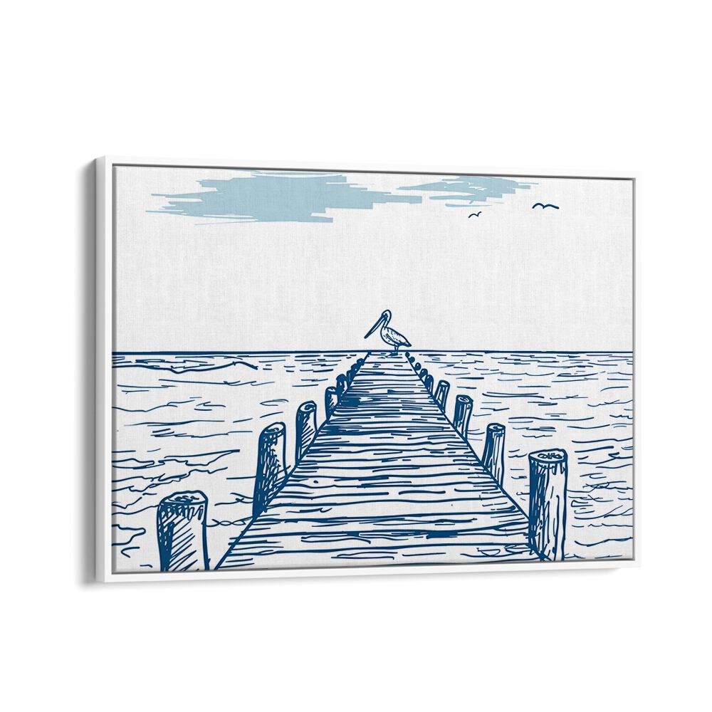 Elegant PELICAN PIER, BEACH PAINTINGS enhance your space with a serene coastal vibe and inviting ambiance.