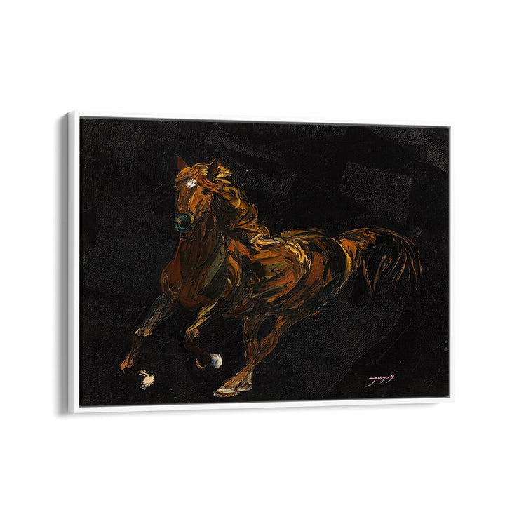 A captivating depiction of a brown horse, featured in the collection of animal paintings. Perfect for equine art lovers.