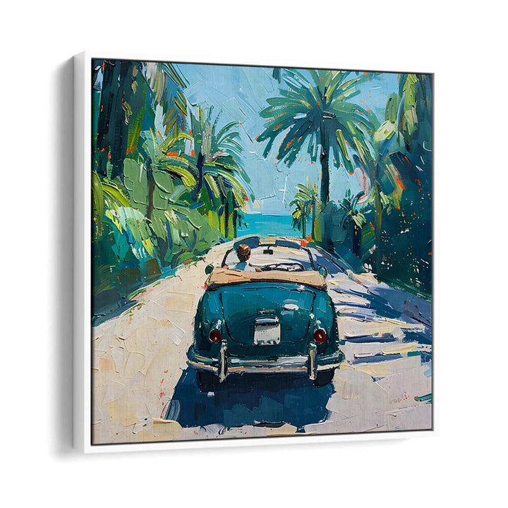 Stylish CAR ON THE BEACH artwork captures the essence of coastal adventures and outdoor experiences beautifully.