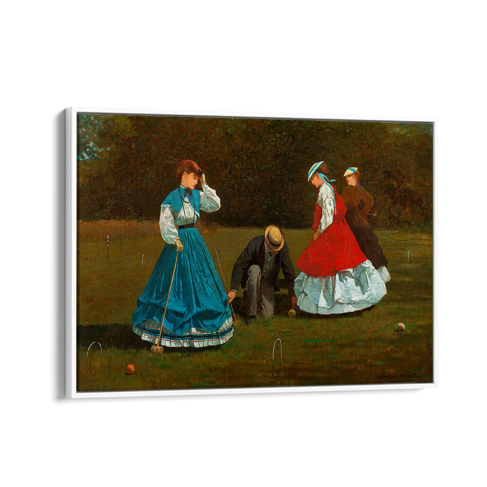 CROQUET SCENE (1866)  , VINTAGE PAINTINGS