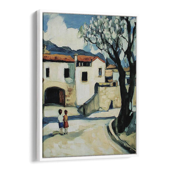 Children in the Street captures playful moments, bringing vibrant childhood imagination to life in artful decor.