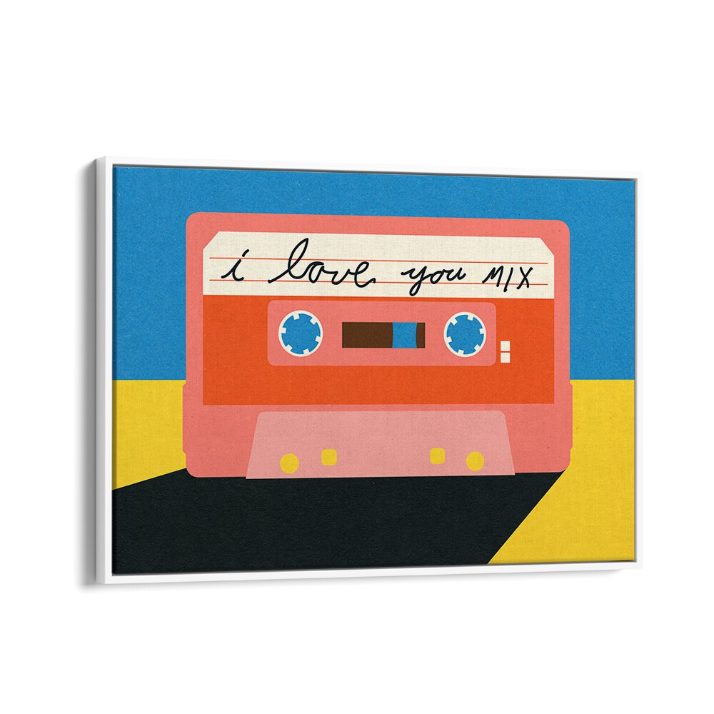 Colorful I LOVE YOU MIXTAPE, MOVIE POSTERS design featuring a retro cassette, perfect for expressing love and memories.
