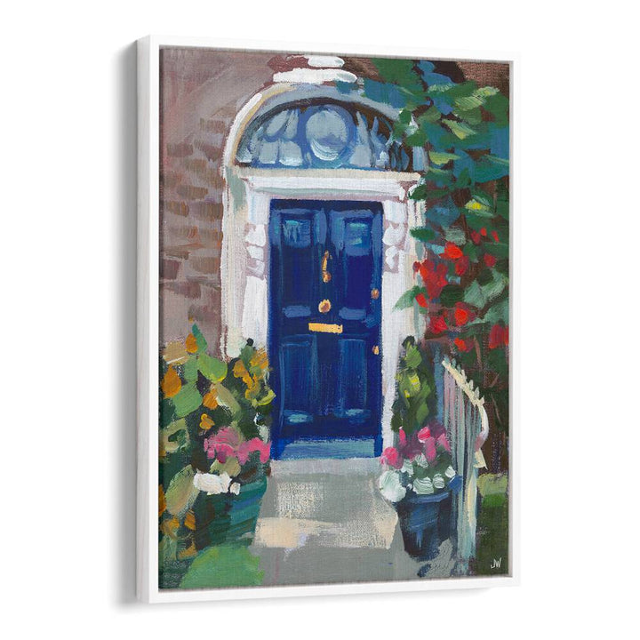 Stunning BLUE DOOR, FLORAL FLOWER PAINTINGS featuring vibrant blooms and abstract brushstrokes, perfect for any decor.