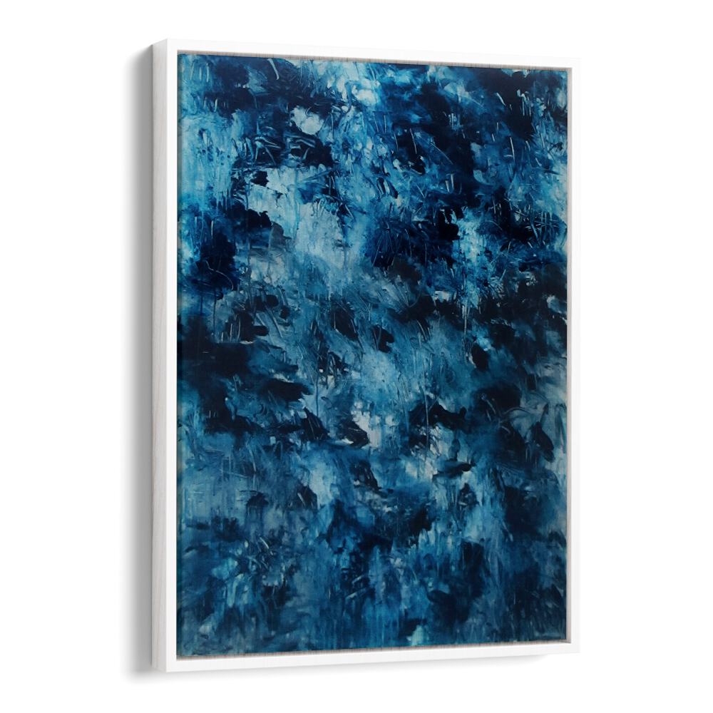Beautiful blue tones in ABSTRACT DESIGN VI, ABSTRACT PAINTINGS enhance any modern space with unique expressionism.