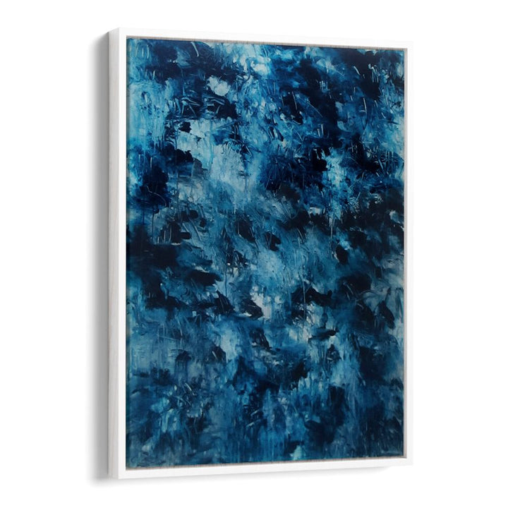 Beautiful blue tones in ABSTRACT DESIGN VI, ABSTRACT PAINTINGS enhance any modern space with unique expressionism.