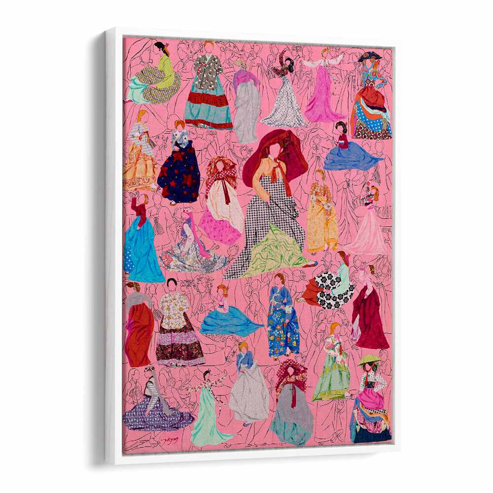 Colorful PICNIC, FASHION POSTERS showcasing stylish dresses in a vibrant design, perfect for your decor.