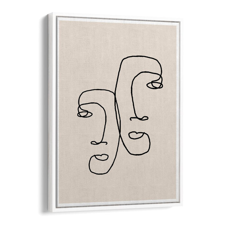 Minimalist I LOOK OVER AT YOU, LINE ART PAINTINGS showcasing elegant human connections to enhance your living space.