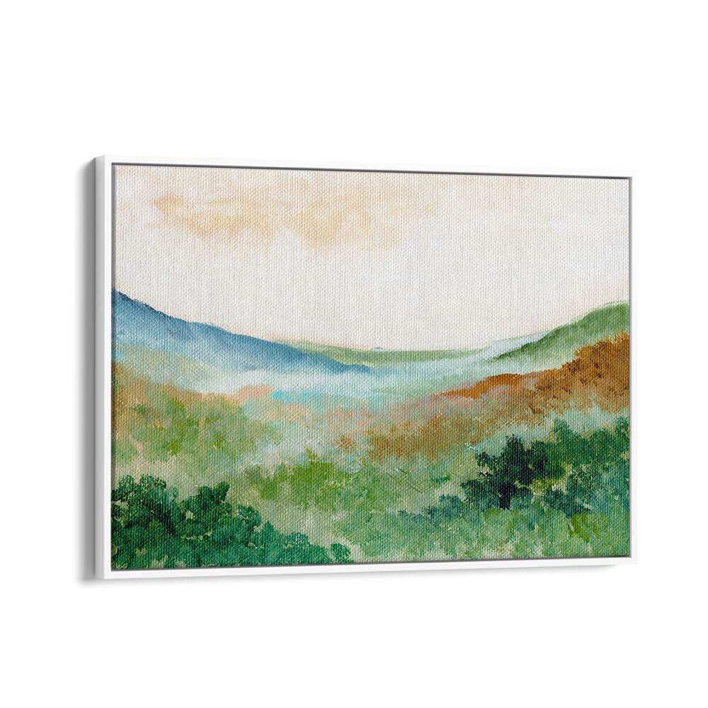 MIST OVER MEADOWS , LANDSCAPE PAINTINGS