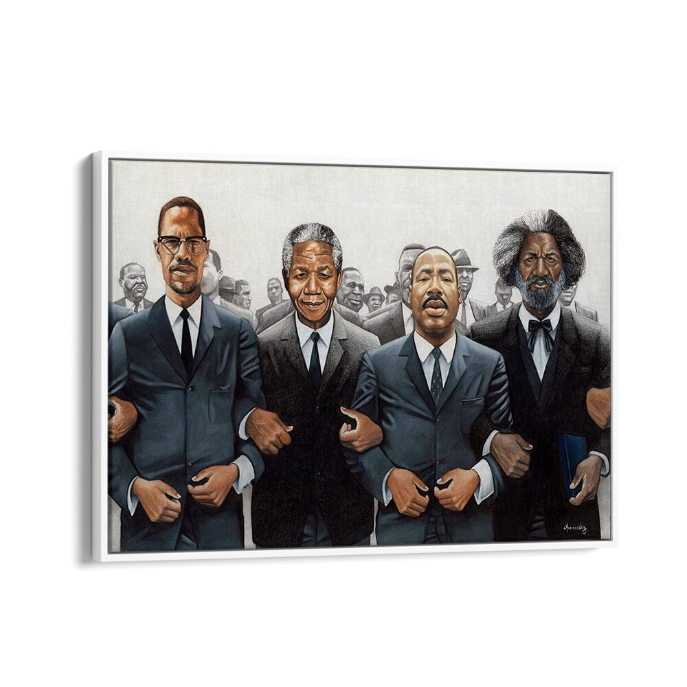 Strength in Numbers, African art paintings featuring iconic leaders promoting unity and empowerment. Perfect for your space.