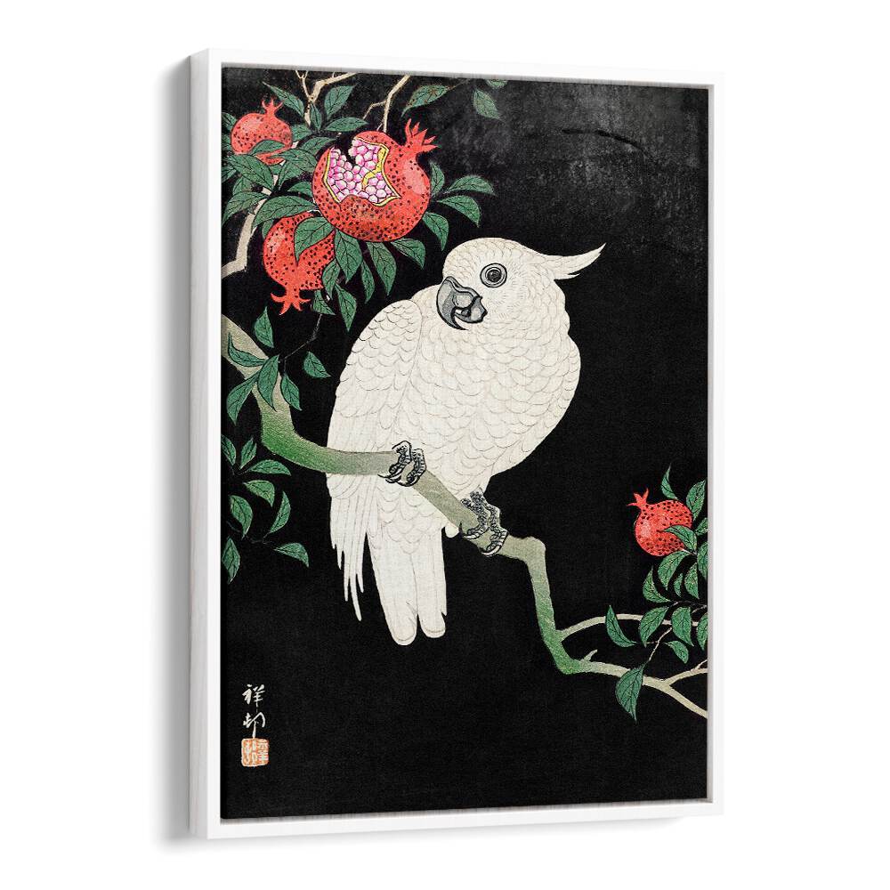 COCKATOO AND POMEGRANATE  , JAPANESE PAINTINGS , JAPANESE ART PRINTS