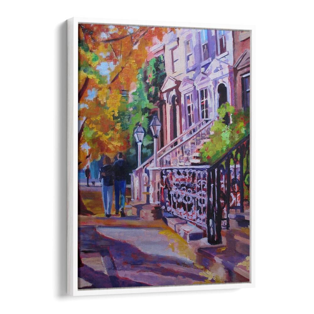 AUTUMN STROLL , LANDSCAPE PAINTINGS
