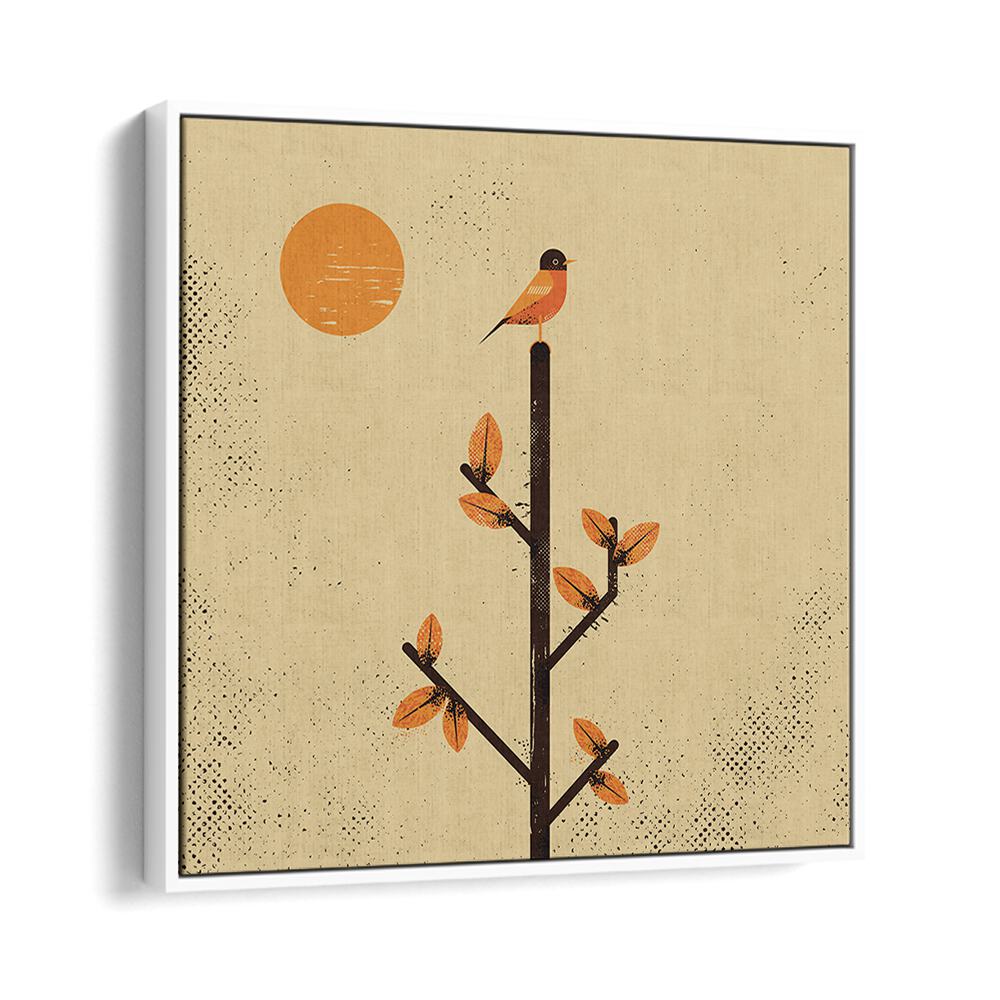 Stylish artwork featuring a bird on a branch, highlighting THE MIGRATION, ANIMAL PAINTINGS collection.