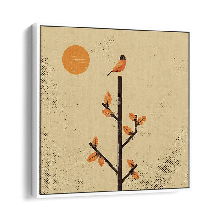Stylish artwork featuring a bird on a branch, highlighting THE MIGRATION, ANIMAL PAINTINGS collection.