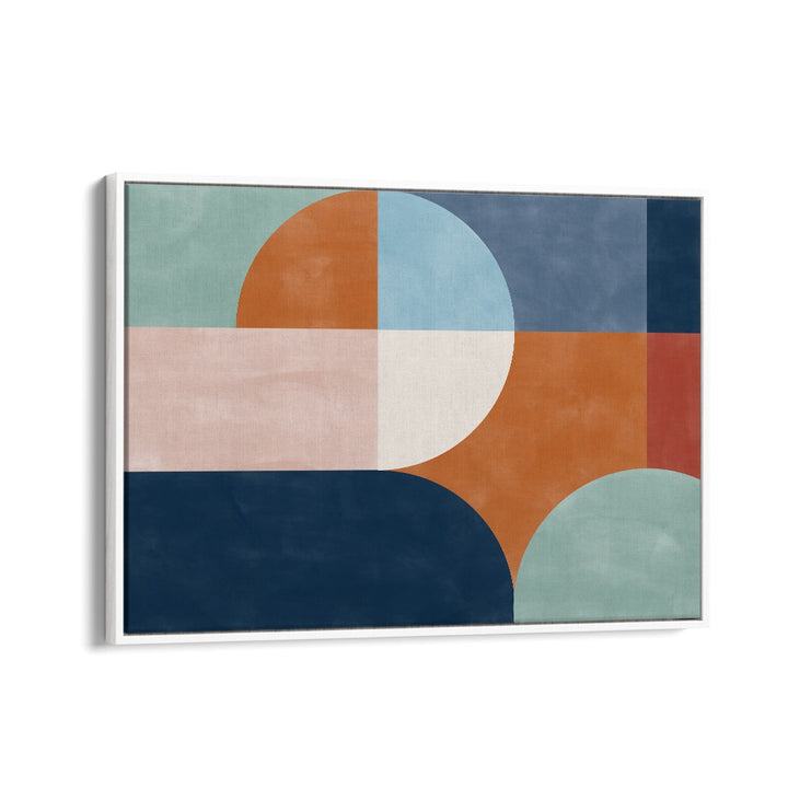 BLUE & RUST ABSTRACTION BY ELENA RISTOVA, ABSTRACT ART PRINT