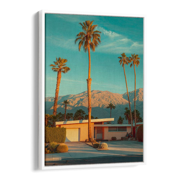 Vibrant FAMOUS PALM SPRINGS, BEACH PAINTINGS by Philippe Hugonnard showcase California's stunning desert oasis.