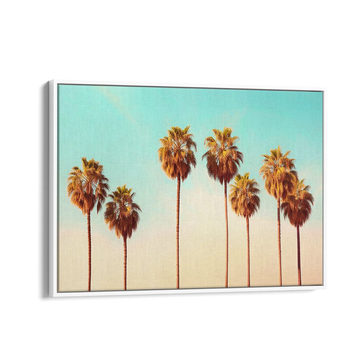 HOLLYWOOD PALMS, BEACH PAINTINGS capture a tropical oasis with vibrant palm trees, perfect for home decor.