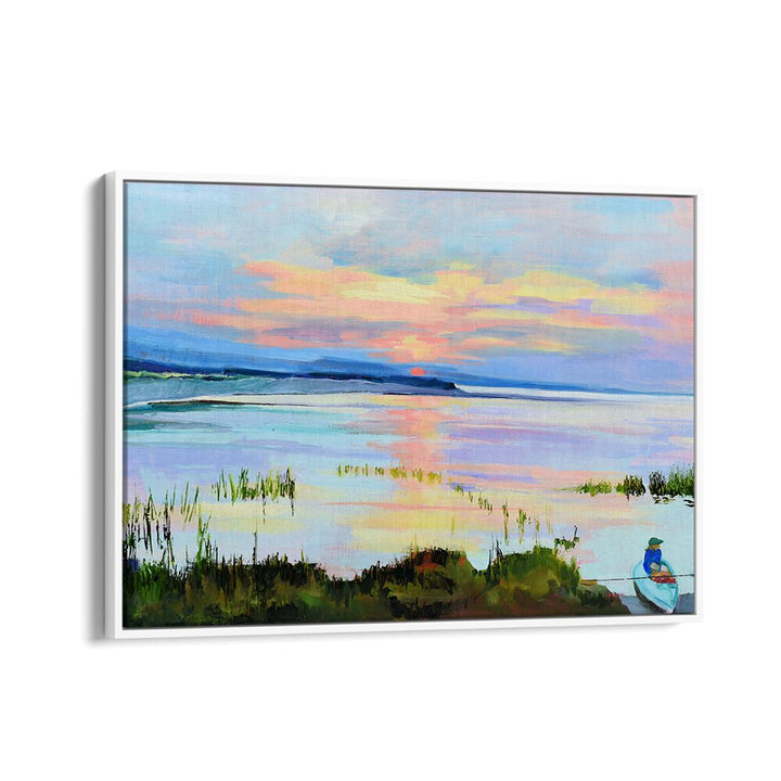 SUNSET ON THE BAY , LANDSCAPE PAINTINGS