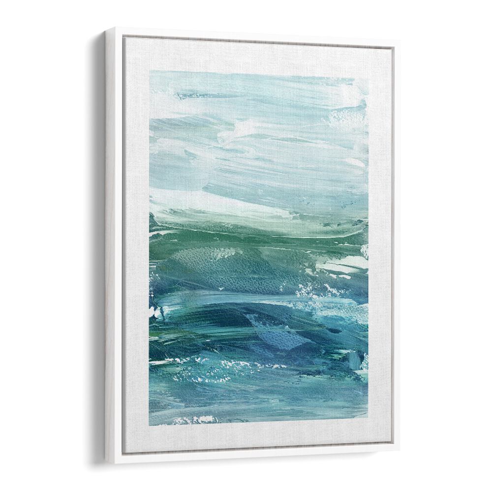 Elevate your decor with WAVES IN WAVES, ABSTRACT PAINTINGS, featuring calming ocean hues and modern design.