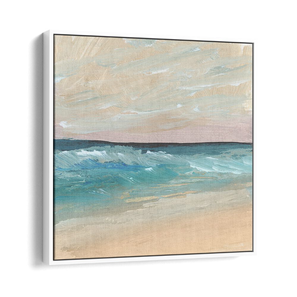 Serene BAY WAVES, ABSTRACT PAINTINGS capture ocean beauty with vibrant colors, perfect for elegant home decor.