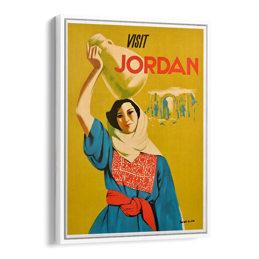 Colorful VISIT JORDAN, VINTAGE TRAVEL POSTERS showcasing cultural heritage, perfect for enhancing any space.