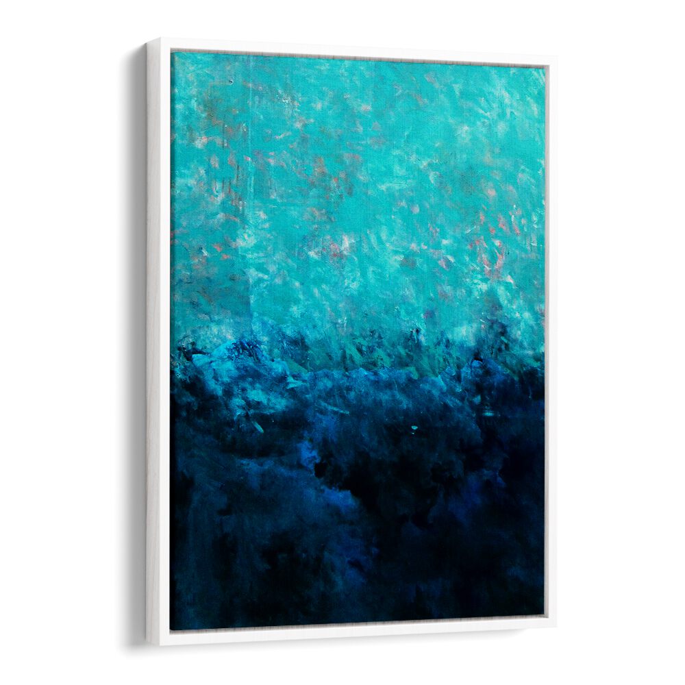 Enhance your decor with ABSTRACTION DESIGN II, ABSTRACT PAINTINGS in rich blues, perfect for modern elegance.