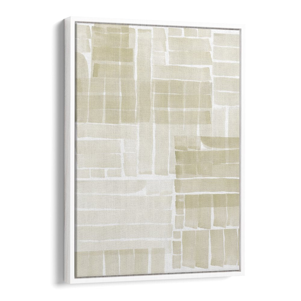Neutral Tangle Grid II, abstract paintings featuring soft tones and geometric shapes for modern decor enhancement.