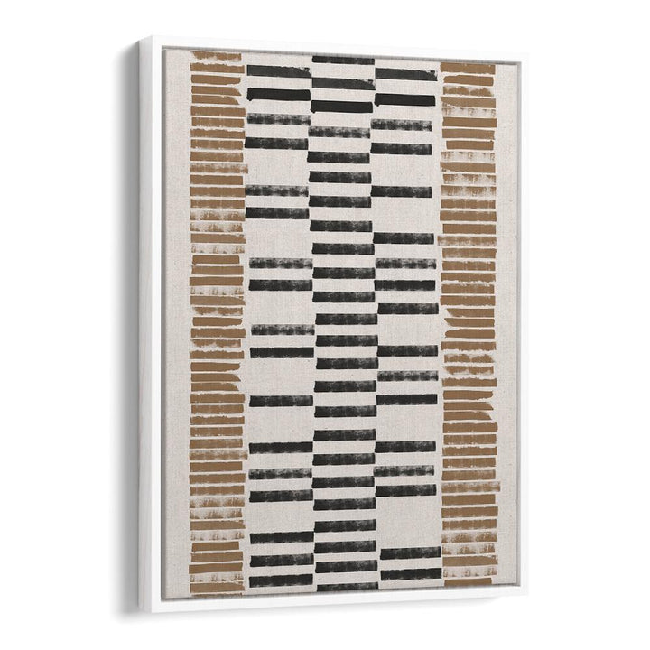 LINO CUT PATTERN NO.2, GEOMETRIC ART PRINTS showcase modern elegance with bold black and brown abstract designs.
