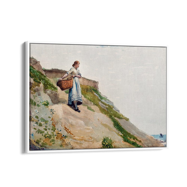 GIRL CARRYING A BASKET (1882) , VINTAGE PAINTINGS