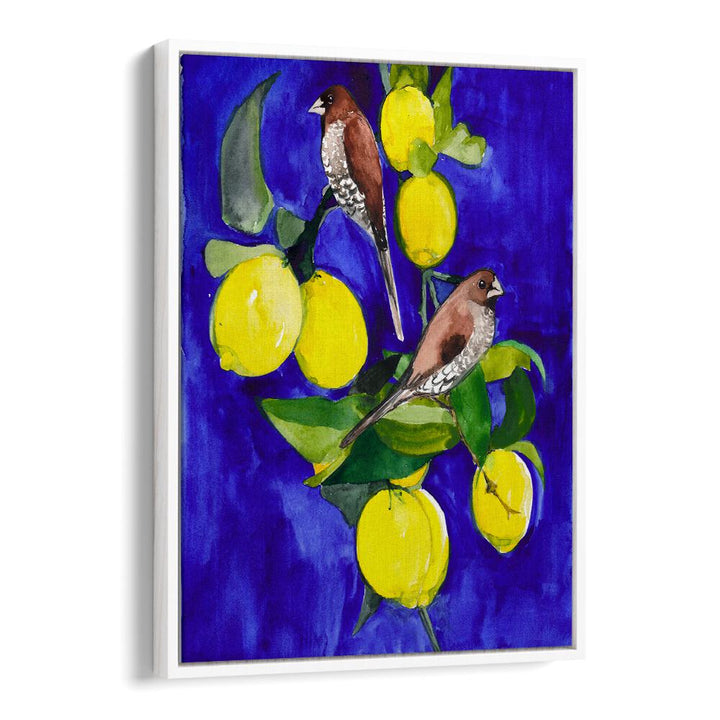 LEMON TREE WITH FINCHES , ANIMAL PAINTINGS