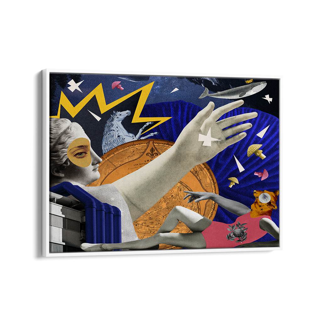 Explore the SPACE QUEEN, SURREAL ART PRINTS, blending celestial themes with modern aesthetics for unique decor.