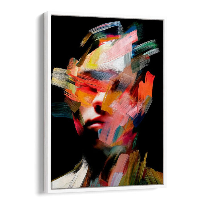 Colorful abstract painting titled "FACELESS VII, ABSTRACT PAINTINGS" by Philippe Hugonnard, perfect for modern decor.